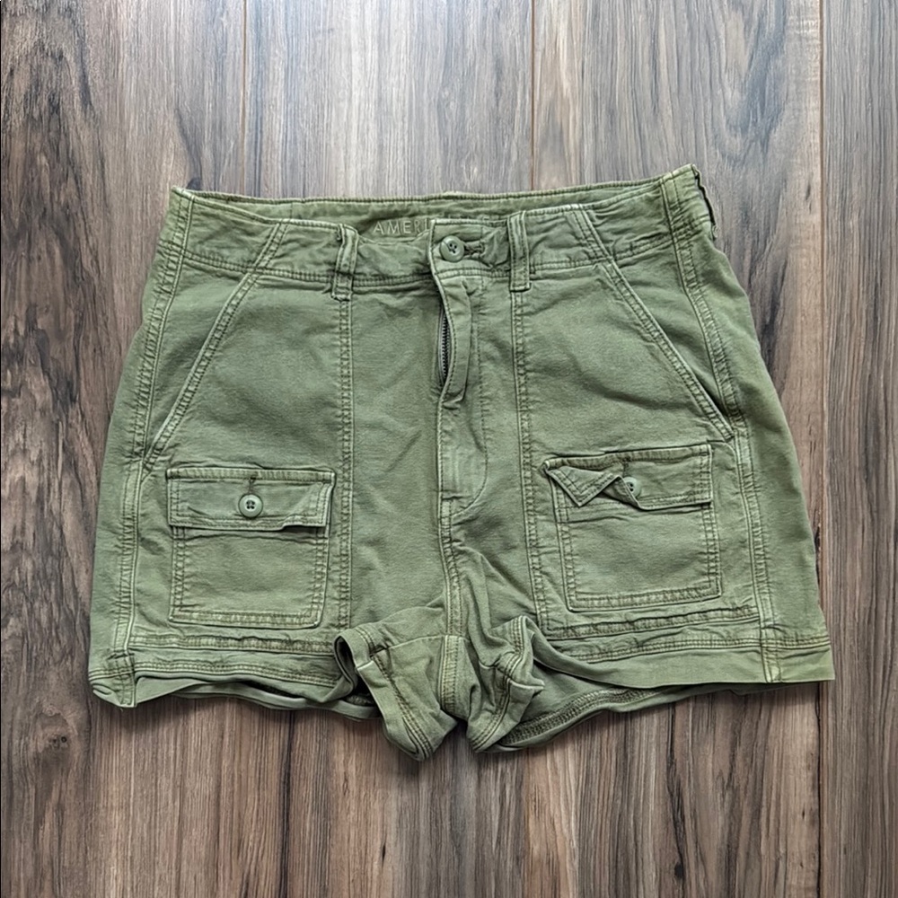 American Eagle Outfitters Olive Green Jean Shorts